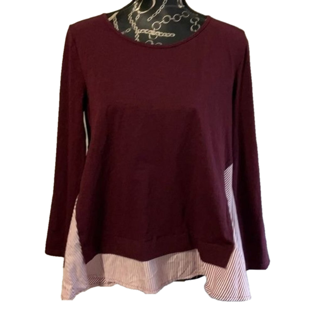Love Purple Long Sleeve Knit Top Women's‎ Small NWT